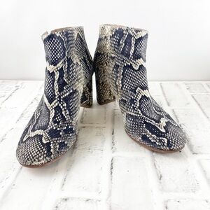 Loeffler Randall Leather Snakeskin Ankle boots